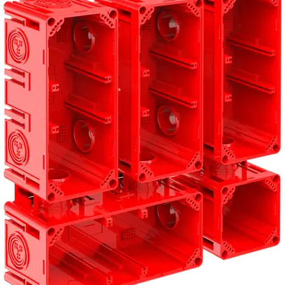 Einlasskasten CRALLO-LEU 278×278×73mm 3×3 Halogenfrei rot 
