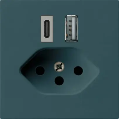 Prise de charge USB kallysto 18W PD 1×type A 1×type C T13 anthracite 