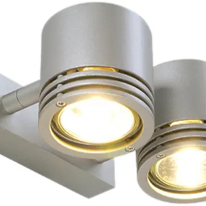 Plafonnier/Applique SLV BARRO 2, 2×GU10 50W rond IP20 gris argenté 