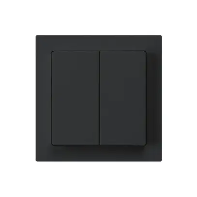 Kit frontal kallysto 60×60 noir pour interr.a.bouton double 