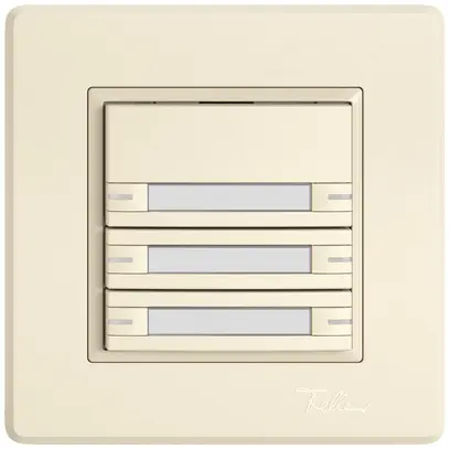 Poussoir KNX RGB ENC EDIZIO.liv SNAPFIX® capteur temp.RGB-LED étiqu.6×com.1T cr 