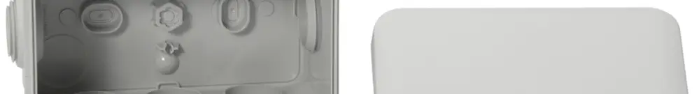 Boîte de dérivation AP Mureva 105×65×55mm vide gris IP55 