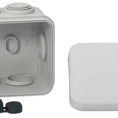 Boîte de dérivation AP Mureva 105×65×55mm vide gris IP55 