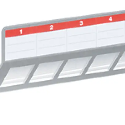 Panneau patch ABB 6 fois, vide, pour distributeur multimédia 