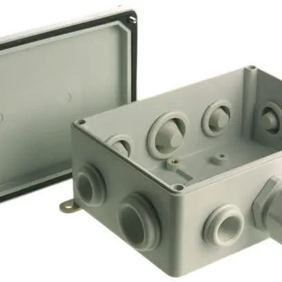 Abzweigdose 120×120×68mm Woertz leer grau 
