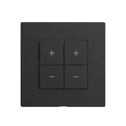 Kit copertura per dimmer 2c/4t Edue Wiser nero 