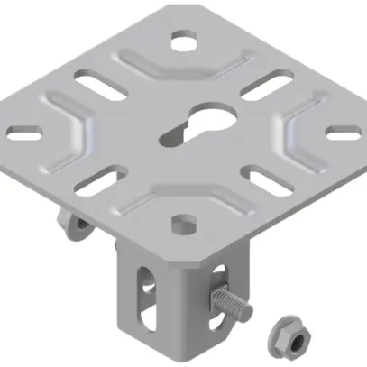 Placca di testa articolata Lanz 150×150mm zinc. 