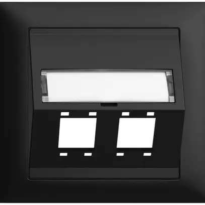 Kit montage INC EDIZIOdue FKE sortie oblique 2×R&M cat.5e/6/LC spécial, noir 
