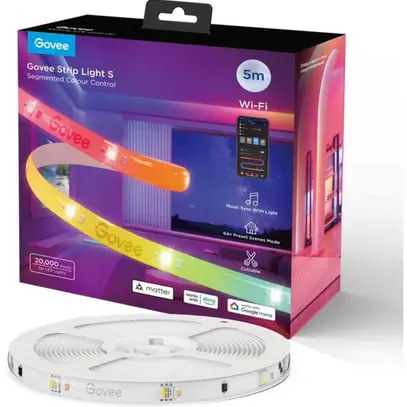 Bande LED Govee Stripe Light S, 5 m,  RGBIC, Matter 