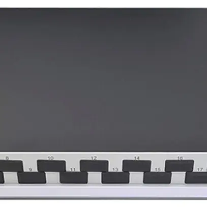 Spleissbox 19" Dätwyler OV-CH 6×LCD/PC türkis OM3 versetzt 1HE Silber 