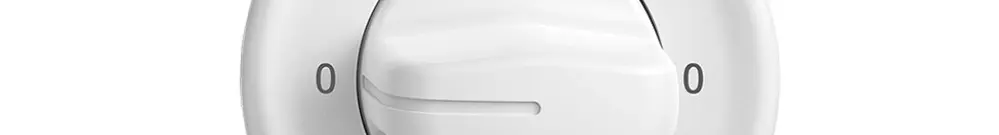 Frontset STANDARDdue 0-1-0-1 weiss für Drehschalter 