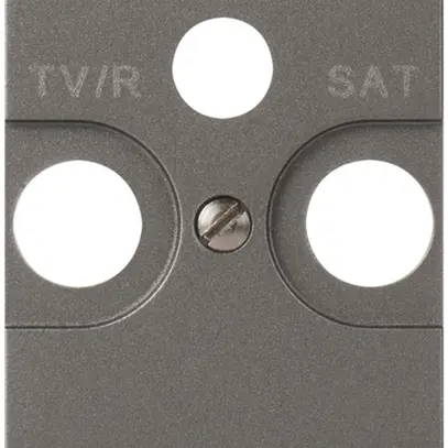Plaque frontale MOS TV/FM/SAT magnésium 2 modules 