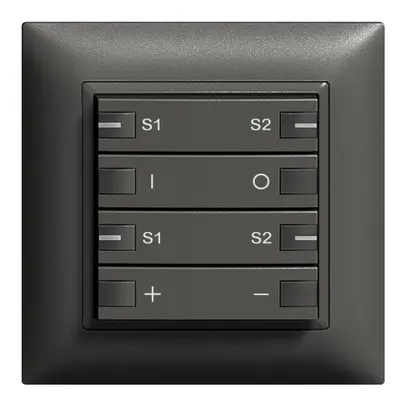 UP-Dimmer ZEP 2K/4T Zentral-Nebenstelle Szene ON-OFF EDIZIOdue schwarz 