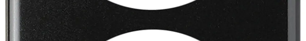 Placca di copertura basico 2×1 2×Ø58mm nero 