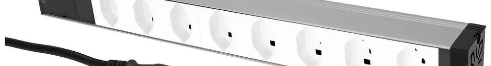 Mehrfachsteckdose PDU 19" MH maxCONNECT 8×T23 1HE Td 3×1.5mm² 3m alu/weiss 
