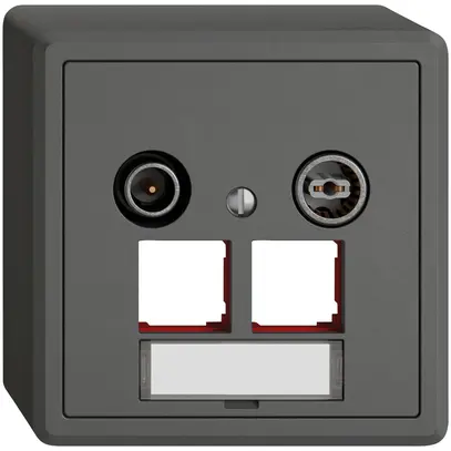 Presa multimedia AP TV-R EDIZIO.liv SNAPFIX® EASYNET p.2×RJ45 S-One 11dB grs 