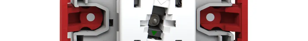 Contact à poussoir Feller SNAPFIX® ARK/1P éclairage latéral vert 