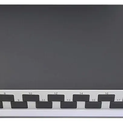 Coffret d'épissure 19" Dätwyler OV-CH 6×LCD/PC bleu OS2 décalé 1UH argent 