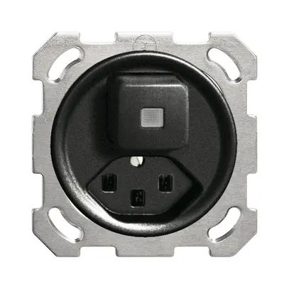 Comb. lum. INC 6/1L+T23 nero FH, con lente, LED giallo 