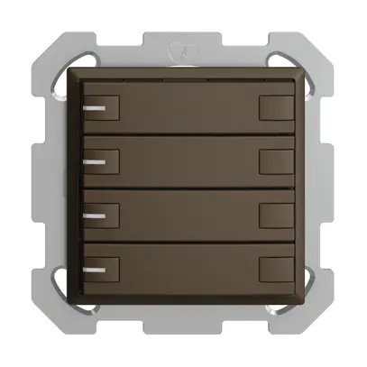 Poussoir KNX RGB ENC EDUE, 250mW, a.LED RGB, 4×poussoir, comm.2×touches, cof 