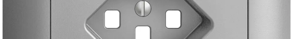 Frontset EDIZIOdue zu FI-Steckdose FMI, T23, silver 
