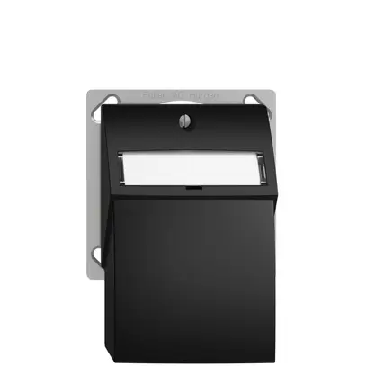 Kit de montage INC EDIZIOdue, avec capot de sortie droite, pour 2×RJ45, noir 