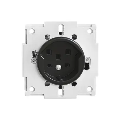 Presa INS FH T25 16A nero con morsetti innest. 