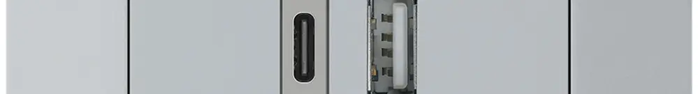 Presa di carica USB INC kallysto.trend 18W PD 1×tipo A 1×tipo C grigio chiaro 