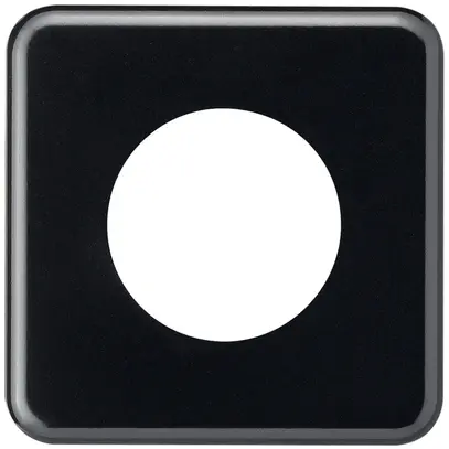 Placca di copertura basico 1×1 43mm nero 