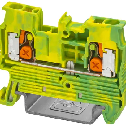 Morsetto di terra componibile PX XT 2,5-PE 4mm² 2×1 DIN35 ve-gi 