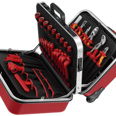 Werkzeugkoffer KNIPEX "BIG Twin Move RED" Elektro, 42-teilig 