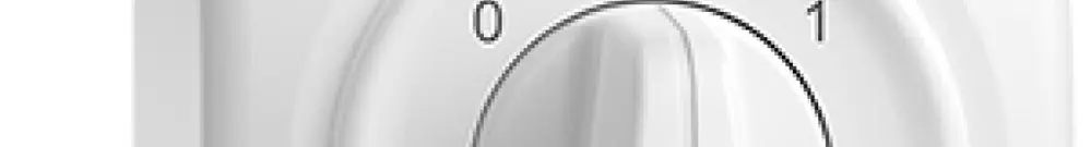 Contatto rotativo AP 0<-->1 STANDARDdue bianco con manopola 