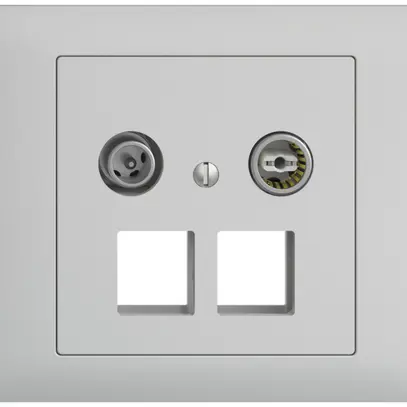Prise multimédia 11dB INC Edue BKE, prise terminale/passage, 2×RJ45 Keystone grc 
