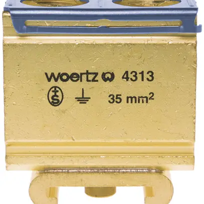 Morsetto di terra componibile Woertz 10…35mm² vite 2×1 profilo speciale 