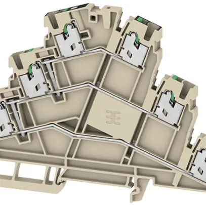 Durchgangs-Reihenklemme WM S3T 2.5mm² 24A 800V Feder 2×3 TH35 be 