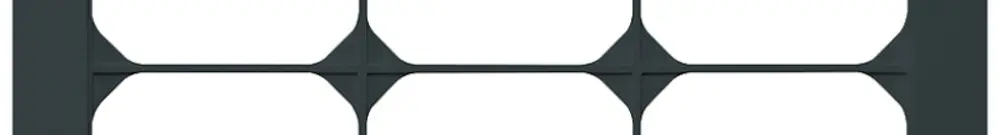 Cadre de recouvrement ENC kallysto.trend 4×3 noir 274×214mm 