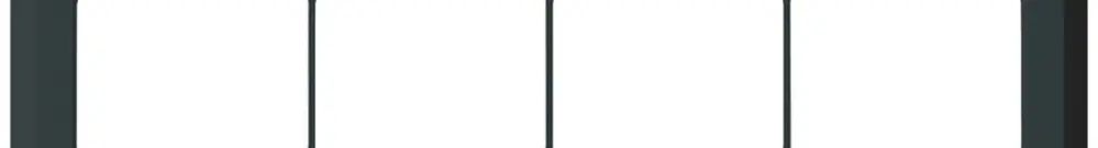 Telaio di copertura INC kallysto.line 1×4 nero orizzontale 92×272mm 