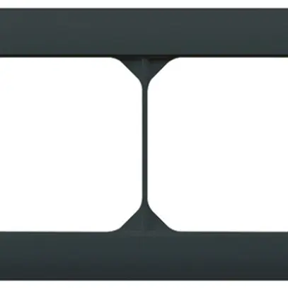 Telaio di copertura INC kallysto.line 1×4 nero orizzontale 92×272mm 