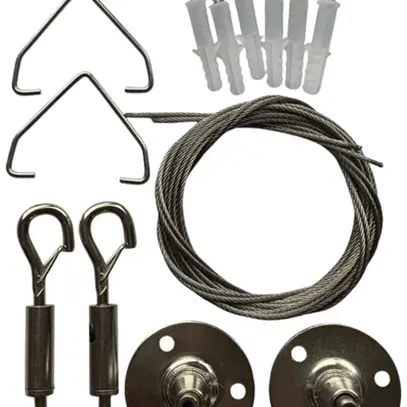Sospensione a corda Z-Licht Quattro Trio per lampada per locali umidi 2m grigio 