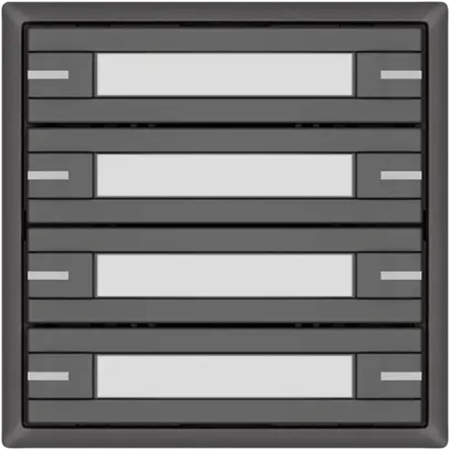 Poussoir KNX RGB EDIZIO.liv SNAPFIX® capteur temp.RGB-LED étiqu.4×com.2T grf 