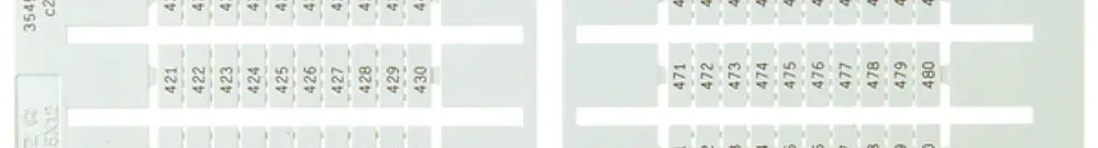 Etichetta di marcaggio 5×5mm 10×31…40, 5 carte da 100 