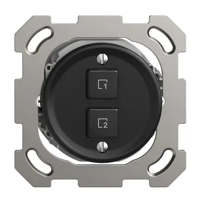 Pulsante scena INC 2 scene verticale/2T Sdue Wiser nero 