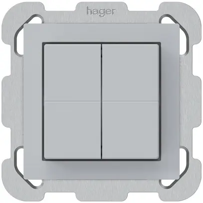 Pulsante senza fili Friends of Hue KAL, 4×, 77×77mm, grigio chiaro 