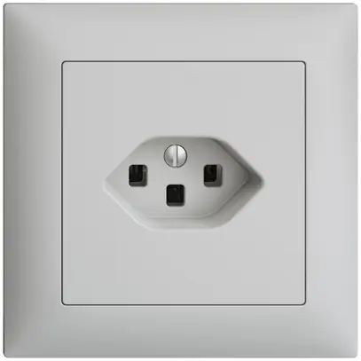 Presa INC EDIZIOdue T23 16A grigio chiaro, con morsetti innest. 