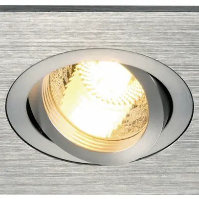 Downlight INC SLV NEW TRIA XL, GU10 50W carré IP20 alu brossé 
