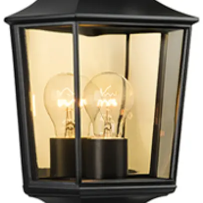 Applique LED SG Hamlet E27 1×4W IP44 390×230mm nero 