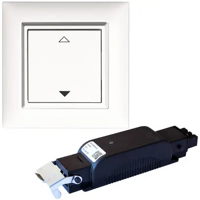Kit d'installazione RF ALADIN EnO Set 5 1×attuatore persiana RF + 1×pulsante RF 