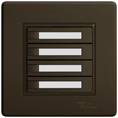 Poussoir universel ENC EDIZIO.liv UNI SNAPFIX® s.LED 4× comm.1T étiqu.br 