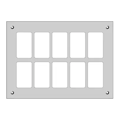 Montageplatte FH FLF 2×5 schwarz 