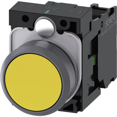 Contatto pulsante Siemens SIRIUS ACT supporto 1Ch giallo anello frontale met. 
